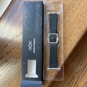 Astra Straps Black Apple Watch Band Diem Genuine Leather Band 30MM-40MM-41MM
